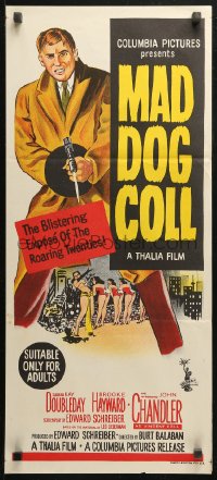 4m0456 MAD DOG COLL Aust daybill 1961 gangster maniac w/machine gun, John Chandler terrorizes city!
