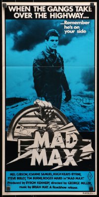 4m0457 MAD MAX Aust daybill R1981 Mel Gibson in George Miller's post-apocalyptic classic!