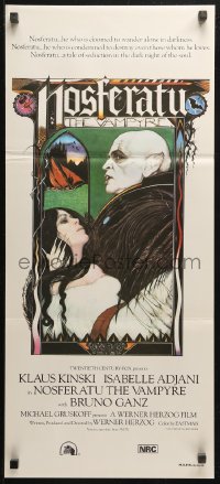 4m0470 NOSFERATU THE VAMPYRE Aust daybill 1979 Kinski, Werner Herzog, classic Palladini vampire art!