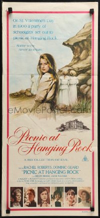 4m0480 PICNIC AT HANGING ROCK Aust daybill 1975 Peter Weir classic about vanishing schoolgirls!