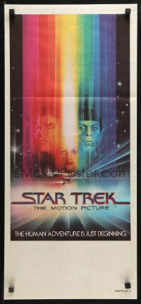 4m0512 STAR TREK Aust daybill 1979 cool art of William Shatner & Leonard Nimoy by Bob Peak!