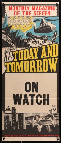 4m0535 TODAY & TOMORROW Aust daybill 1940s cool newsreel, China Life line!