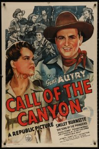 4m0701 CALL OF THE CANYON 1sh 1942 art of Gene Autry, Ruth Terry & The Sons of the Pioneers!