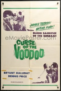 4m0754 CURSE OF THE VOODOO military 1sh 1965 Bryant Haliday, Dennis Price, jungle thriller!