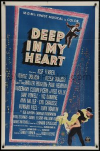 4m0763 DEEP IN MY HEART 1sh 1954 MGM's finest all-star musical with 13 top MGM stars, dancing art!