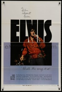 4m0798 ELVIS: THAT'S THE WAY IT IS 1sh 1970 great image of Presley singing on stage!
