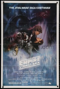 4m0801 EMPIRE STRIKES BACK studio 1sh 1980 classic Gone With The Wind style art by Roger Kastel!