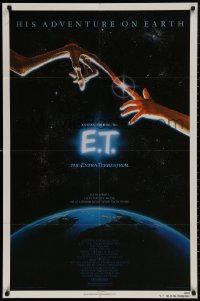 4m0790 E.T. THE EXTRA TERRESTRIAL NSS style 1sh 1982 Steven Spielberg classic, John Alvin art!
