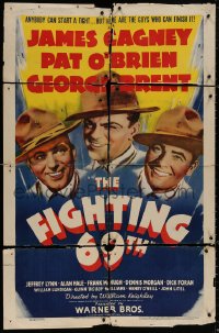 4m0829 FIGHTING 69th 1sh 1940 close-ups of WWI soldiers James Cagney, Pat O'Brien & Dennis Morgan!