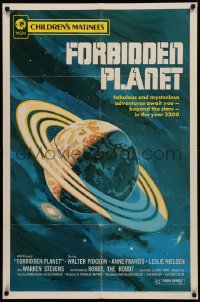 4m0843 FORBIDDEN PLANET 1sh R1972 fabulous and mysterious adventures await you in the year 2200!