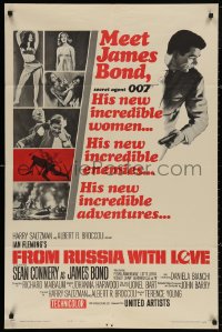 4m0855 FROM RUSSIA WITH LOVE int'l 1sh 1964 meet Sean Connery who is Ian Fleming's James Bond 007!