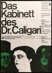4m0172 CABINET OF DR CALIGARI German R1960s Conrad Veidt, very strange art by Blase!