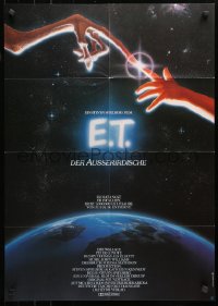 4m0179 E.T. THE EXTRA TERRESTRIAL German 1982 Steven Spielberg sci-fi classic, John Alvin art!