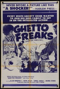 4m0870 GHETTO FREAKS 1sh 1972 every white society chick wanted to join his soul family, a shocker!
