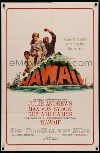 4m0909 HAWAII 1sh 1966 Julie Andrews, Max von Sydow, Richard Harris, written by James A. Michener!