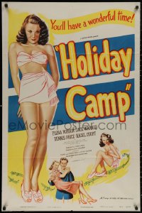 4m0927 HOLIDAY CAMP 1sh 1948 Ken Annakin, sexy full-length Hazel Court, Dennis Price, The Hugetts!