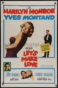 4m0990 LET'S MAKE LOVE 1sh 1960 great images of super sexy Marilyn Monroe & Yves Montand!