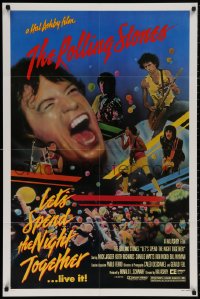 4m0991 LET'S SPEND THE NIGHT TOGETHER 1sh 1983 great image of Mick Jagger & The Rolling Stones!