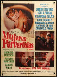 4m0142 LA HORA DESNUDA Mexican poster 1971 Jorge Rivero, Isela Vega, Claudia Islas, sexy images!