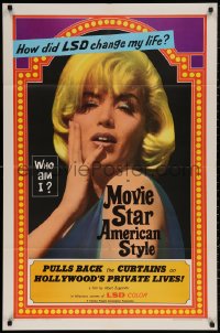 4m1057 MOVIE STAR AMERICAN STYLE OR; LSD I HATE YOU 1sh 1966 life with LSD, sexy Monroe look-alike!