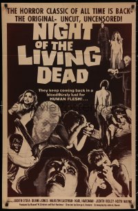 4m1080 NIGHT OF THE LIVING DEAD 1sh R1969 classic is back, uncut & uncensored, different variation!