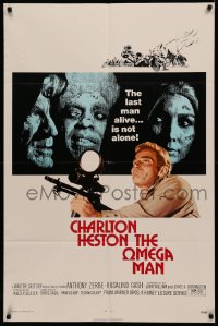 4m1092 OMEGA MAN 1sh 1971 Charlton Heston is the last man alive & he's not alone, I Am Legend!