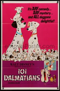 4m1099 ONE HUNDRED & ONE DALMATIANS 1sh R1969 most classic Walt Disney canine family cartoon!