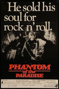4m1121 PHANTOM OF THE PARADISE studio style B 1sh 1974 De Palma, he sold his soul for rock & roll!