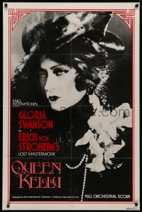 4m1142 QUEEN KELLY 1sh 1985 Gloria Swanson, Erich von Stroheim's mostly completed project!