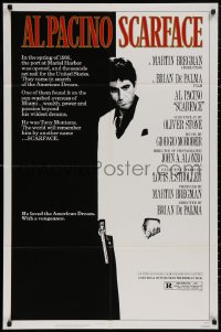 4m1186 SCARFACE 1sh 1983 Al Pacino as Tony Montana, Brian De Palma, Oliver Stone!
