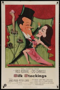 4m1198 SILK STOCKINGS 1sh 1957 art of Fred Astaire & Cyd Charisse by Jacques Kapralik!