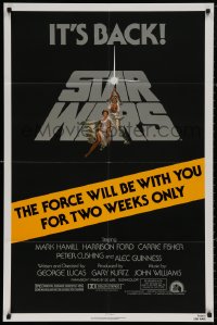 4m1231 STAR WARS NSS style 1sh R1981 George Lucas classic, art by Tom Jung, two weeks only!