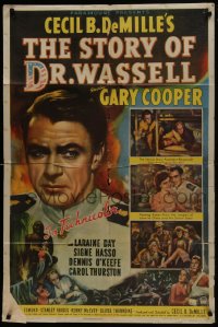 4m1241 STORY OF DR. WASSELL style A 1sh 1944 close up of soldier Gary Cooper, Cecil B. DeMille!