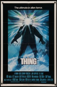 4m1271 THING 1sh 1982 John Carpenter classic sci-fi horror, Drew Struzan, regular credit design!