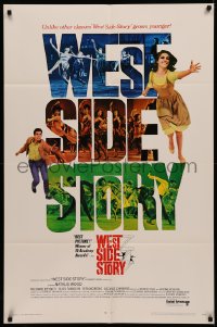 4m1333 WEST SIDE STORY 1sh R1968 Academy Award winning classic musical, Natalie Wood, Beymer!