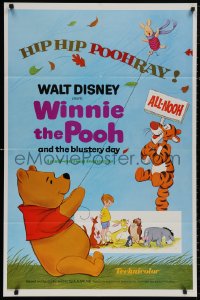 4m1348 WINNIE THE POOH & THE BLUSTERY DAY 1sh 1969 A.A. Milne, Tigger, Piglet, Eeyore!