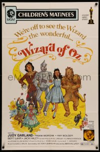 4m1351 WIZARD OF OZ 1sh R1972 Victor Fleming, Haley, Bolger, Lahr, Judy Garland all-time classic!