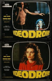 4m0040 VIDEODROME 12 French LCs 1984 David Cronenberg, James Woods, sexy Debbie Harry, sci-fi!