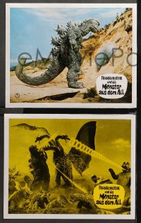 4m0096 DESTROY ALL MONSTERS 12 German LCs 1971 Ishiro Honda's Kaiju Soshingeki, Godzilla, Ghidrah!