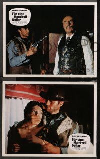 4m0093 FISTFUL OF DOLLARS 14 German LCs R1978 introducing the man with no name, Clint Eastwood!