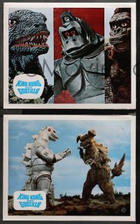 4m0088 GODZILLA VS. BIONIC MONSTER 16 German LCs 1974 Jun Fukuda's Gojira tai Mekagojira, Toho, sci-fi!