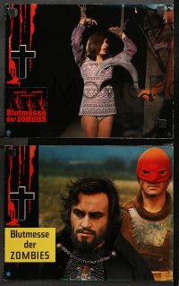 4m0107 HORROR RISES FROM THE TOMB 10 German LCs 1974 Espanto Surge De La Tumba, sexy horror images!