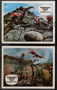 4m0086 SON OF GODZILLA 16 German LCs 1971 Kaijuto no Kessen: Gojira no Musuko, battling monsters!