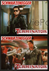 4m0100 TERMINATOR 12 German LCs 1985 different images of tough cyborg Arnold Schwarzenegger!