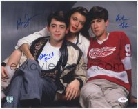 4p0186 FERRIS BUELLER'S DAY OFF signed color REPRO 11x14 still 1986 by Matthew Broderick, Sara AND Ruck!