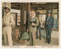 4p0313 ALEC GUINNESS signed color 8x10 still #9 1967 surrounded by men w/sunglasses in The Comedians!