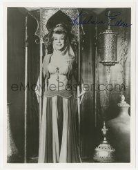 4p0550 BARBARA EDEN signed 8x10 REPRO still 1980s full-length in costume from I Dream of Jeannie!