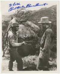 4p0343 BRUCE BENNETT signed 8x10 still 1948 w/Tim Holt in The Treasure of the Sierra Madre by Julian!