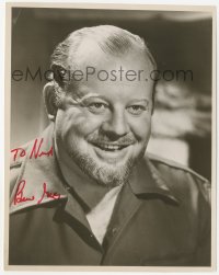 4p0344 BURL IVES signed 7.5x9.5 still 1950s head & shoulders close up smiling really big!