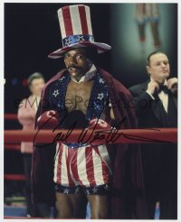 4p0508 CARL WEATHERS signed color 8x10 REPRO still 2016 best image as Apollo Creed from Rocky II!